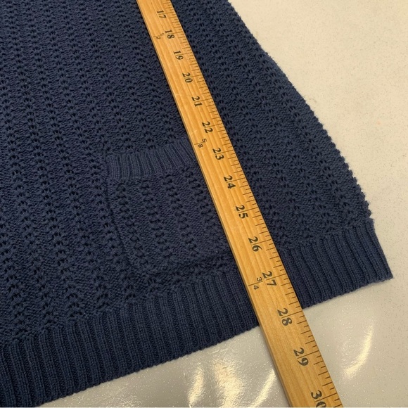 Mudd‎ Y2K Empire Sweater Large  Blue Scoop Neck Cap Sleeve Long Line Boho Casual - Picture 10 of 10